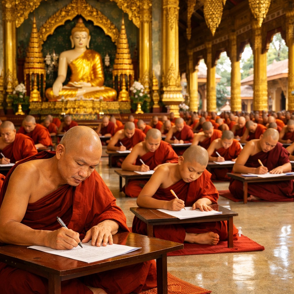 僧伽會考節六月（緬曆「那優」月 Nayon Month）