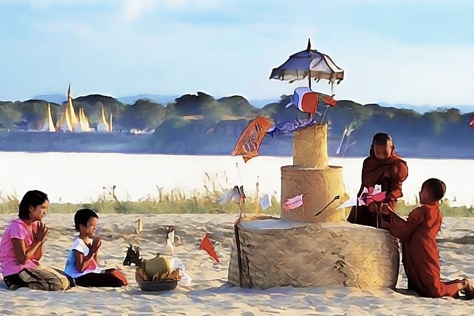 塔邦月圓日တပေါင်းလပြည့်နေ့（發音：Da-baung La-Pyay-Nay）