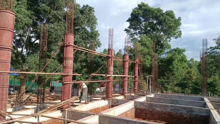 學院的戒壇，正式開工興建